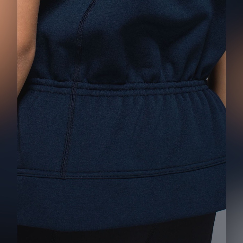Lululemon Peplum Pullover Top in Inkwell Navy - Picture 9 of 9